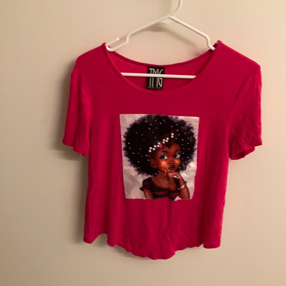 💕Sz Large Hot Pink TMG New York Graphic Tee Pretty Woman
